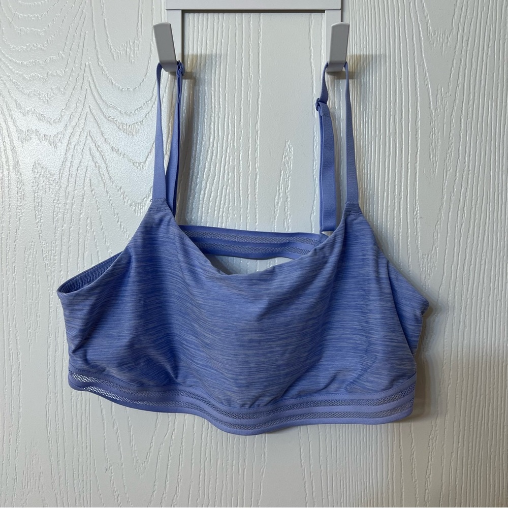 Victoria's Secret Plain Purple Sports Bra, No Padding, No Wires, Women's Size L